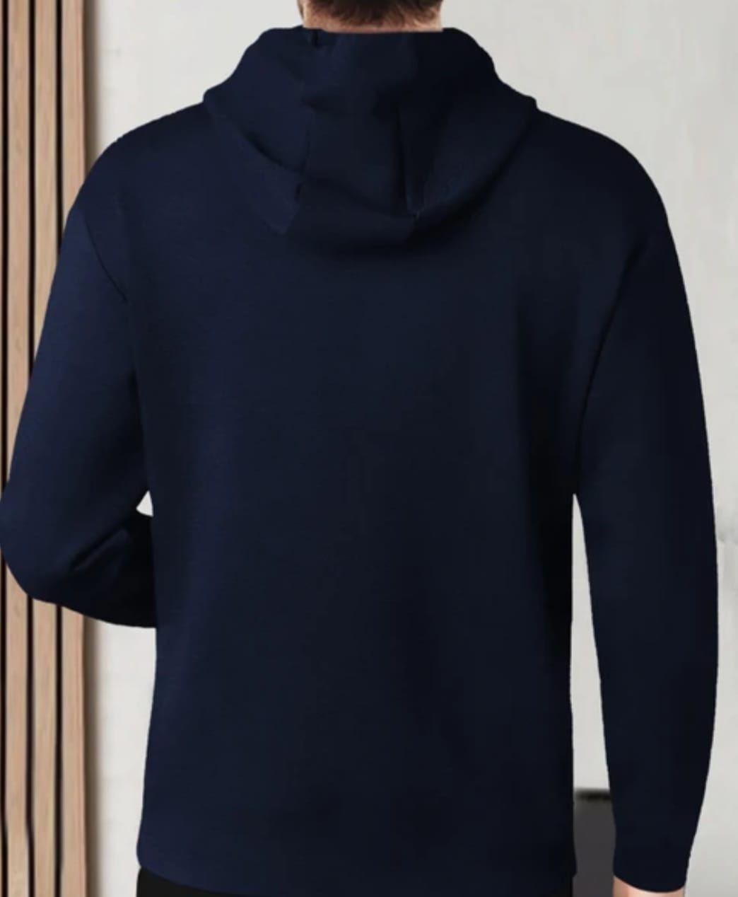 Men's Navy Blue Hooded Neck T-shirt/Sweatshirt.