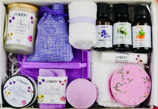 Lovery French Lavender Handmade Spa Gift Set